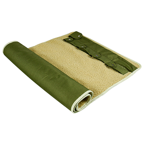 Gun cleaning mat, cloth material with cleaning tool storage pouches.