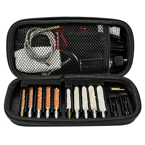 Rifle cleaning kit includes 5 sizes (.177, .22, .243, .27, .30 cal.)
